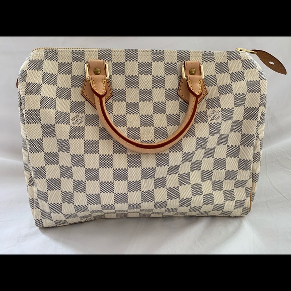 Louis Vuitton Speed 30 Damier Azur in Beige - Picture 2 of 9